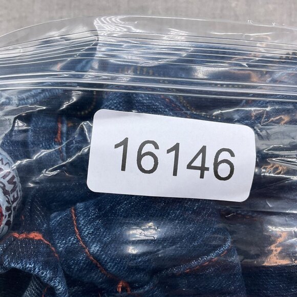 Gilyard Mfg Co Jeans Men 46W x 34L Blue Red Distress Heavy Ounce Y2K Hip Hop‎ - Picture 14 of 14